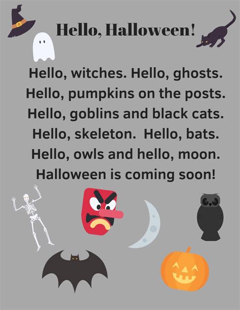 Halloween Poems and FREE Printables ⋆