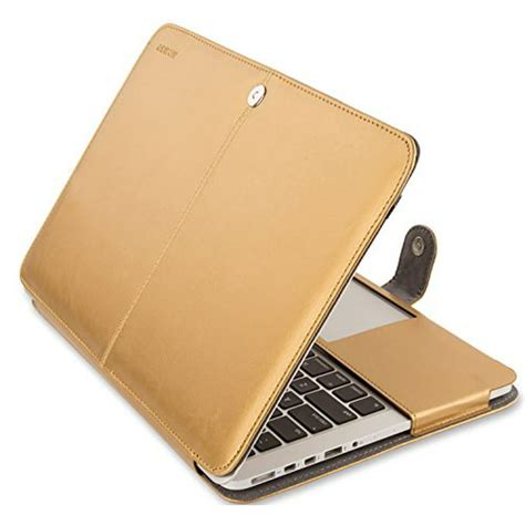 Mosiso MacBook Pro 15 Case, Premium PU Leather Folio Sleeve Cover with ...