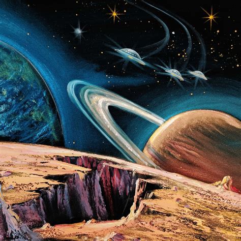 Planetary Space Meteor Original Oil Painting Black Velvet p2 SA181 – velvetify