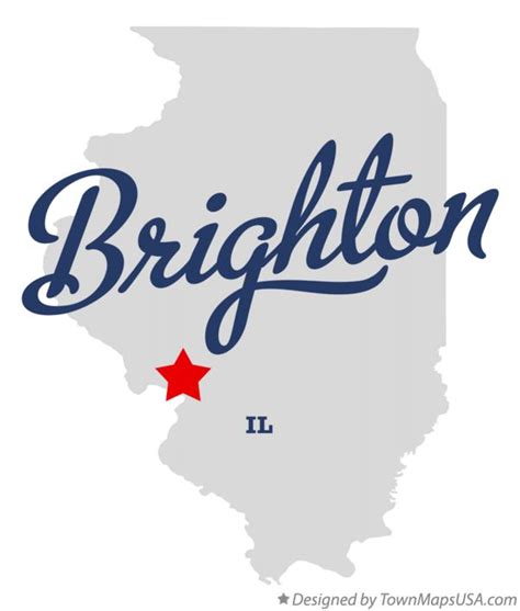 Map of Brighton, IL, Illinois