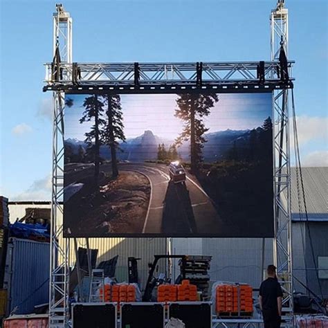 128x256dots Outdoor Rental LED Screen , P4.8 Hanging LED Display