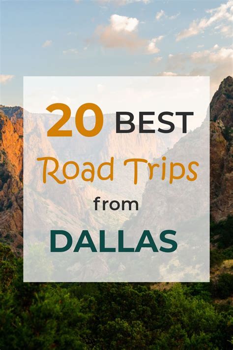 The ultimate guide to the best road trips from Dallas - from big Texas cities to National Parks ...