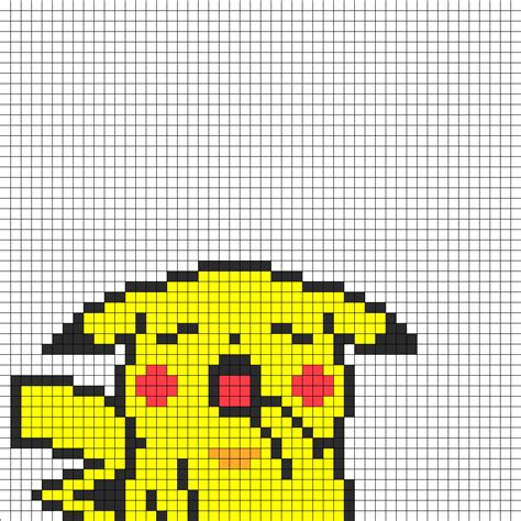 Yawning Pikachu Fuse Bead Kandi Pattern | Pixel art, Pixel art pokemon, Pokemon cross stitch