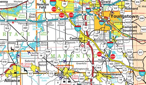 Map Of Mahoning County Ohio - World Maps