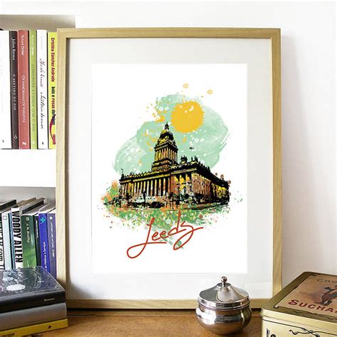 Leeds Print Leeds Skyline Leeds Art Leeds Poster Leeds - Etsy