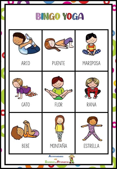 Bingo de yoga para niños | Yoga para niños, Posturas de yoga para niños ...