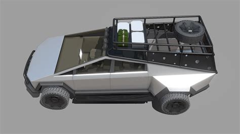 Full Length Roof-Bed Cargo Rack Concept | Tesla Cybertruck Forum ...