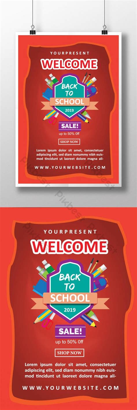 Welcome Back To School Poster Design | AI Free Download - Pikbest