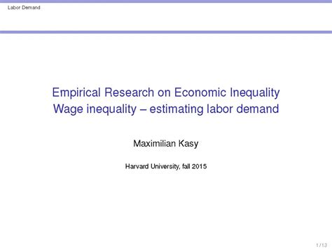 Empirical Research on Economic Inequality