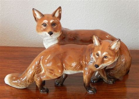 Porcelain Fox Figurines | Animal sculptures, Animal figurines, Animals