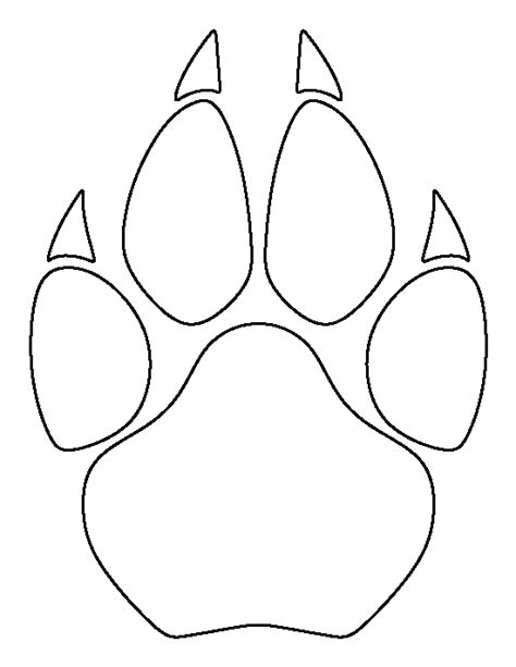 Cougar Paw Outline