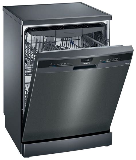 Siemens SN23EC14CG Dishwasher with Cutlery Tray - Black Steel - Adams ...