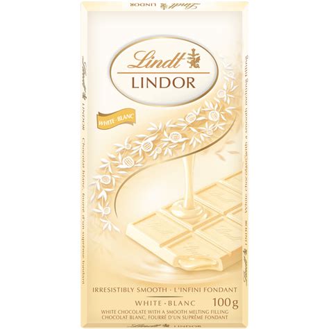 Lindt LINDOR White Chocolate Bar, 100g