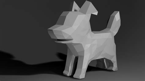 3D model Low-Poly cute dog VR / AR / low-poly OBJ FBX STL BLEND