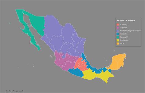 7 most common mexican accents [OC] [4,340 x 2,800] : r/MapPorn