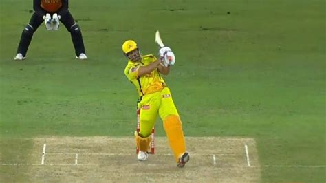 MS Dhoni six: Watch CSK captain smashes 102m six off SRH's T Natarajan in IPL 2020 - The SportsRush