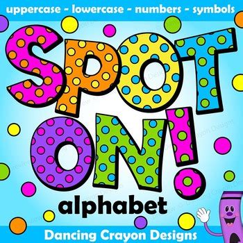 Polka Dot Alphabet Clip Art | Bulletin Board Letters by Dancing Crayon ...