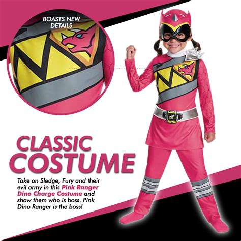 Pink Power Rangers Costume for Toddlers. Official Licensed Pink Ranger ...