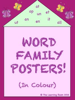 Spring Themed Word Family Posters in Colour! by Room For Learning