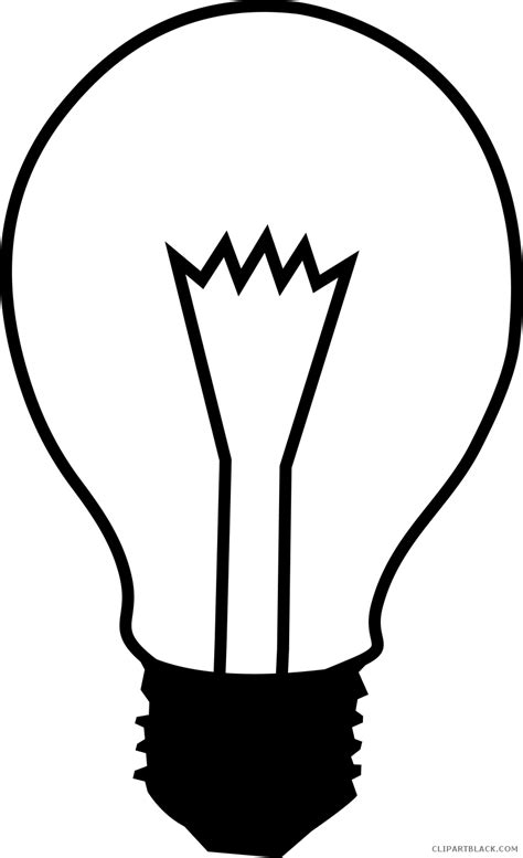 Light Bulb Outline Tools Free Black White Clipart Images - Clip Art Of Bulb - Png Download ...
