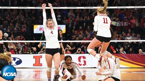 Stanford volleyball: Match point, celebration after 2018 national championship win - YouTube