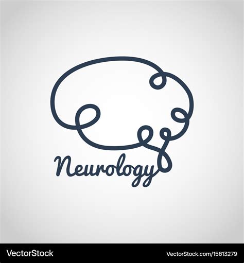 Neurology logo icon template Royalty Free Vector Image