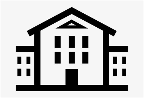 Clipart School Building Black And White Clipart