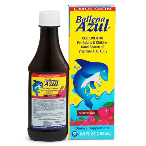 Buy Ballena Azul Aceite de Hígado de Bacalao para Adultos y Niños, COD Liver Oil for Adults and ...