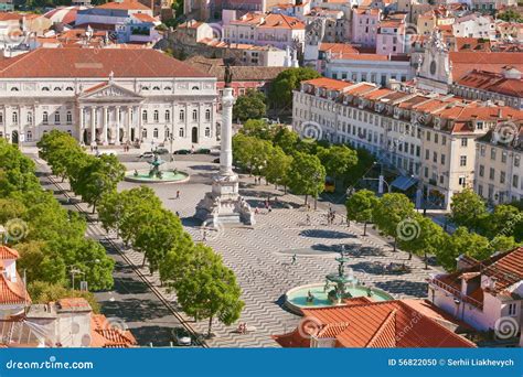 Rossio Square stock photo. Image of rossio, destination - 56822050