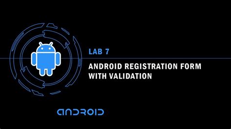 Android Registration Form with Validation | Android for Beginners (HD) - 7 - YouTube