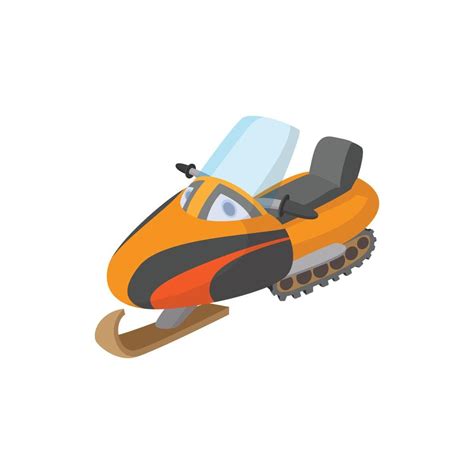 Snowmobile icon, cartoon style 14368142 Vector Art at Vecteezy