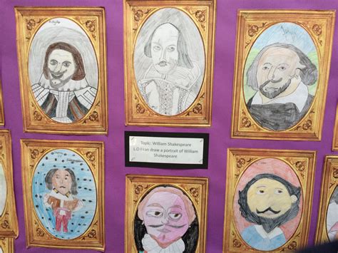 Year 6 superb William Shakespeare portraits. I designed lesson on Renaissance art and then asked ...