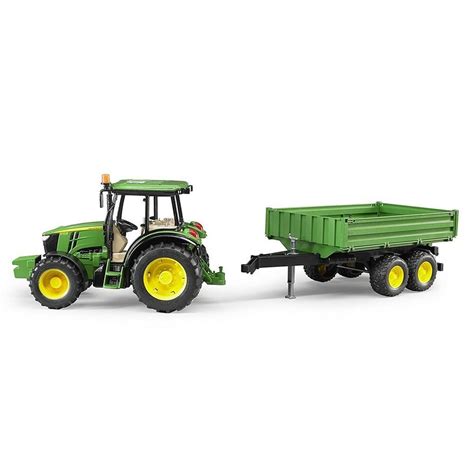 Bruder John Deere 5115M Tractor with trailer