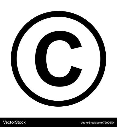 Copyright symbol icon Royalty Free Vector Image