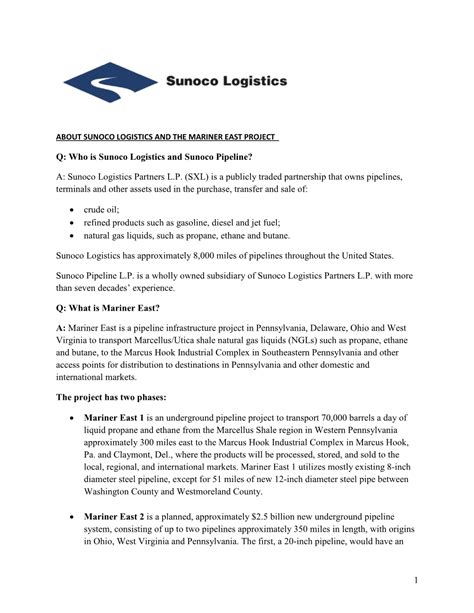 Who Is Sunoco Logistics and Sunoco Pipeline? - DocsLib