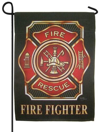 Firefighter Maltese Cross Sublimated Garden Flag - I AmEricas Flags