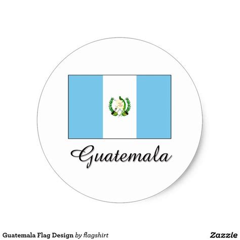 Guatemala Flag Design Classic Round Sticker | Zazzle | Guatemala flag ...