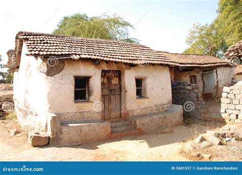 Mud Huts In A Rural Village Along A Dust Road Royalty-Free Stock Photo ...