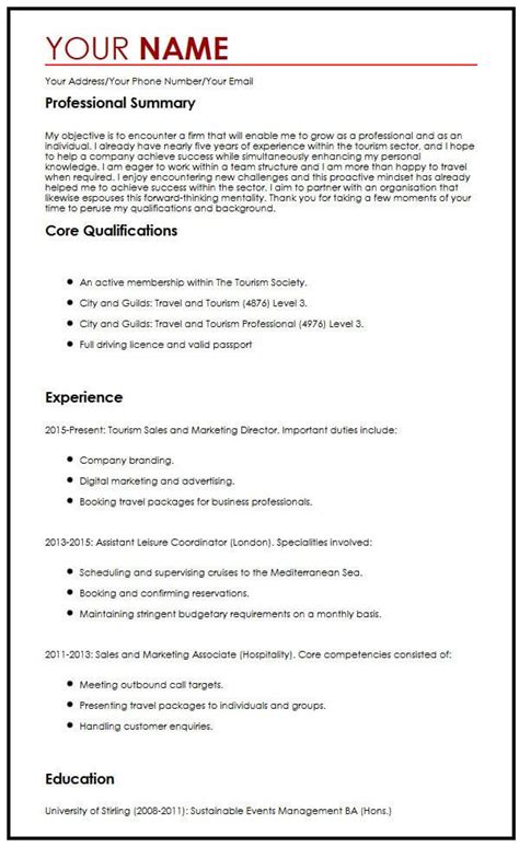 CV Sample with Career Objectives - MyPerfectCV