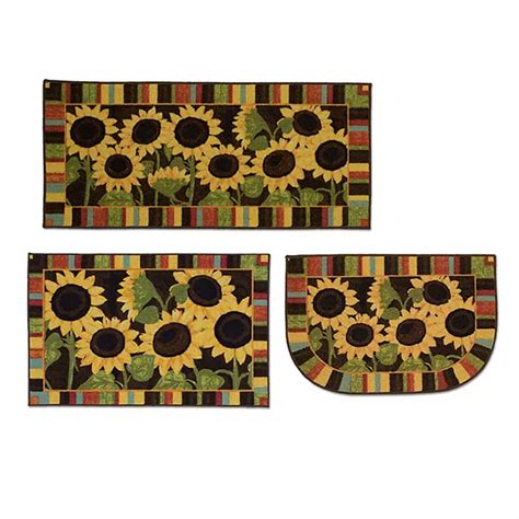 Sunflower Kitchen Rugs : Kitchen Rugs And Mats Non Slip Doormat Sunflower Pattern Home Decor ...