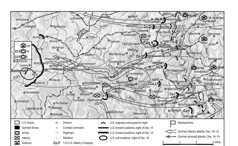 Map of Bastogne corridor held by 110th Infantry Regiment’s during Battle of the Bulge created by ...