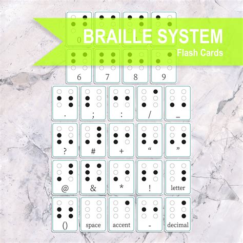 the braille system flash cards are available for use with any type of ...