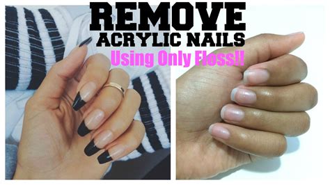 How To Easily Remove Acrylic Nails At Home Using Only Floss | SilasQiu - YouTube