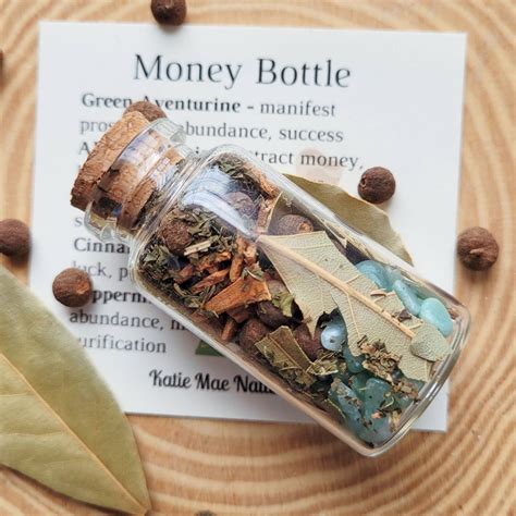 Money Spell Bottle Money Jar Prosperity Spell Jar Witch - Etsy