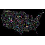 Prismatic United States Map Dots | Free SVG
