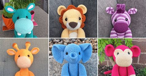 Free Safari Animal Amigurumi Patterns | Jess Huff | Crochet elephant ...