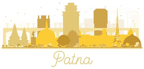 Patna India City Skyline Golden Silhouette. 17292356 Vector Art at Vecteezy