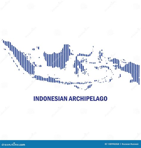 Illustration Map of Indonesian Archipelago in Eps.10 Stock Vector ...