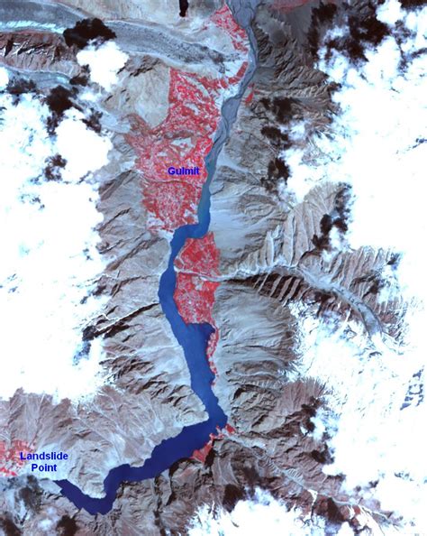 Satellite Picture of Hunza Gojal lake by NASAPakistan Travel & Culture ...