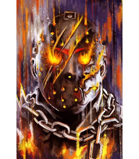 Continuing his series of Jason Voorhees portraits,... - Broke Horror Fan